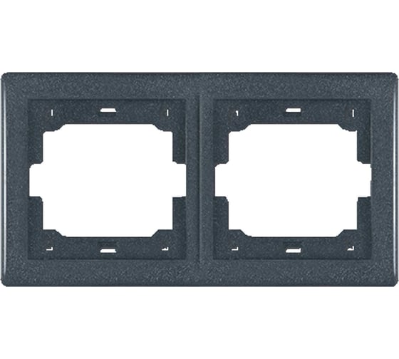 2-местная горизонтальная рамка Aling-Conel PRESTIGE графитовая без вставки 6701.2 1