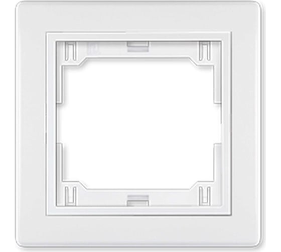 1-местная рамка Aling-Conel PRESTIGE белая с вставкой 6811.00 1