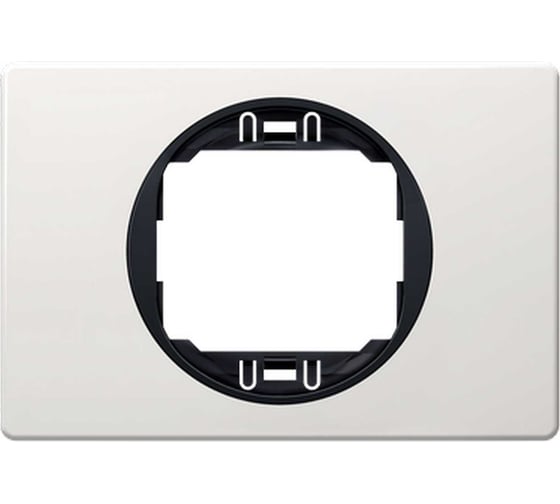 1-местная рамка Aling-Conel EON 80x120 мм, белая с черной вставкой E6803.0E 1