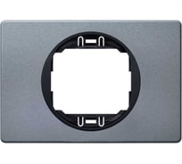 1-местная рамка Aling-Conel EON 80x120 мм, античное серебро с черной вставкой E6803.S1E