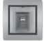 Розетка USB Aling-Conel PRESTIGE тип А, с Keystone модулем, серебро-графит-серебро 6162.S2S 1