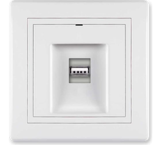 Розетка USB Aling-Conel PRESTIGE тип А, с Keystone модулем, белая 6162.00