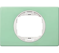 1-местная рамка Aling-Conel EON 80x120 мм, пастельно-зелёная с белой вставкой E6803.70