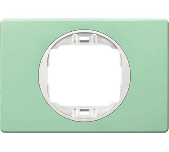 1-местная рамка Aling-Conel EON 80x120 мм, пастельно-зелёная с белой вставкой E6803.70 1