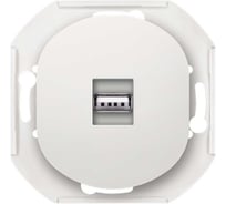 Розетка USB Aling-Conel EON тип А, с Keystone модулем, механизм, белая E6162.0