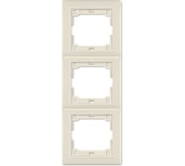 3-местная вертикальная рамка Aling-Conel PRESTIGE кремовая с вставкой 6713.99