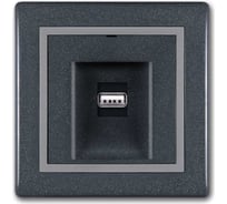 Розетка USB Aling-Conel PRESTIGE тип А, с Keystone модулем, графит-серый-графит 6162.212