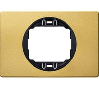 1-местная рамка Aling-Conel EON 80x120 мм, золото с черной вставкой E6803.GE