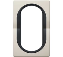 Рамка для двойной розетки Aling-Conel EON кремовая с черной вставкой E6805.9E