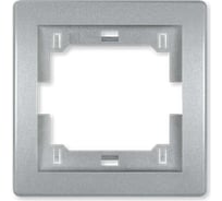 1-местная рамка Aling-Conel PRESTIGE серебряная без вставки 6801.S