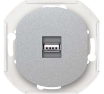 Розетка USB Aling-Conel EON тип А, с Keystone модулем, механизм, серебряная E6162.S