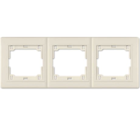 3-местная горизонтальная рамка Aling-Conel PRESTIGE кремовая с вставкой 6703.99