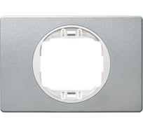 1-местная рамка Aling-Conel EON 80x120 мм, серебряная с белой вставкой E6803.S0