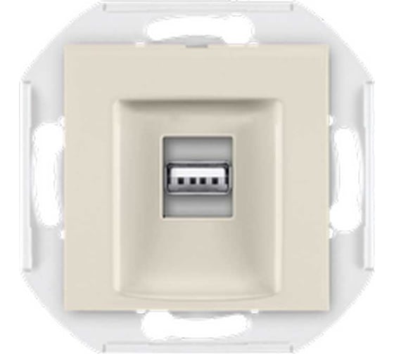 Розетка USB Aling-Conel PRESTIGE тип А, с Keystone модулем, механизм, кремовая 60162.9