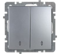 Выключатель Nilson Selene 2 клавишный проходной серебро 23131009