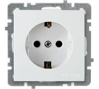 Розетка Nilson Selene с заземлением белый 23111017
