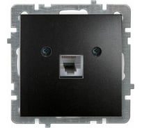 Телефонная розетка Nilson Selene CAT 3 черный 23221062