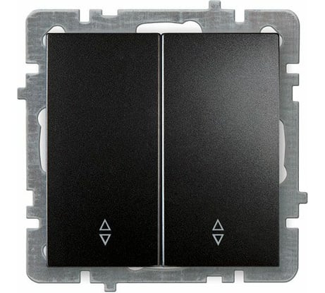 Выключатель Nilson Selene 2 клавишный проходной черный 23221009