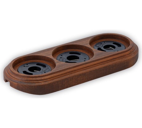 Тройная рамка Retrika, ретро американский орех, на бревно RD-03224