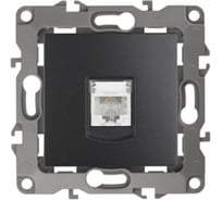 Телефонная розетка ЭРА 12310505 RJ11, IP20, Эра12, антрацит Б0014715