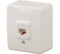 Телефонная розетка ЭРА 11320202 RJ11, ОУ, IP20, Эксперт, слононовая кость Б0020728