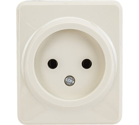 Розетка ЭРА 11-2201-02 2P, 16A-250В, IP20, ОУ, Эксперт, слоновая кость Б0031552