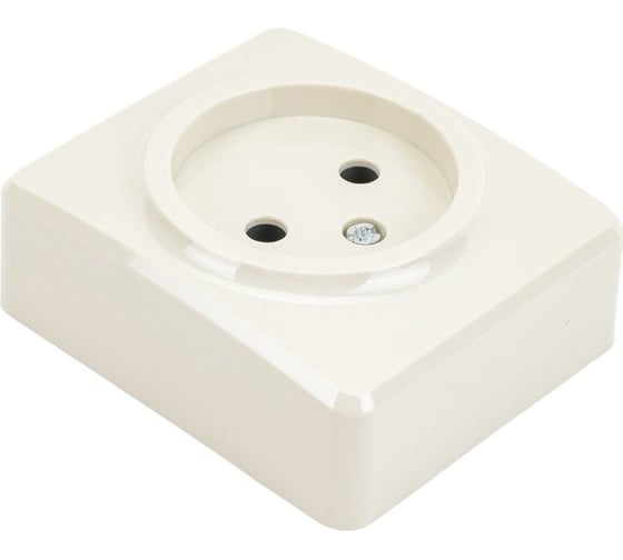 Розетка ЭРА 11-2201-02 2P, 16A-250В, IP20, ОУ, Эксперт, слоновая кость Б0031552