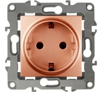 Розетка ЭРА 12210114 2PE Schuko, 16A-250В, IP20, Эра12, медь Б0019321