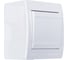 1-клавишный однополюсный накладной выключатель Aling-conel POWER IP44 10AX 250V белый арт. 251.00 2
