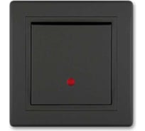 1-клавишный выключатель Aling-conel PRESTIGE с индикацией 10AX 250V чёрный soft touch арт. 625.E1E1