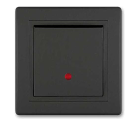 1-клавишный выключатель Aling-conel PRESTIGE с индикацией 10AX 250V чёрный soft touch арт. 625.E1E1