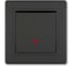 1-клавишный выключатель Aling-conel PRESTIGE с индикацией 10AX 250V чёрный soft touch арт. 625.E1E1 1