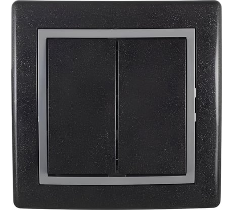 2-клавишный выключатель Aling-conel PRESTIGE 10AX 250V графит-серый-графит арт. 606.212