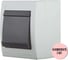 Выключатель Aling-conel POWER набор 2 шт. 1-клавишный однополюсный накладной IP44 10AX 250V серый-графитовый арт. 251.1A Н2 1
