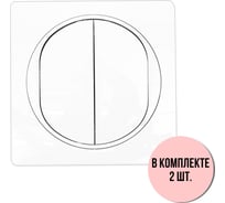 Выключатель Aling-conel EON набор 2 шт.2-клавишный 10AX 250V белый арт. E606.00 Н2