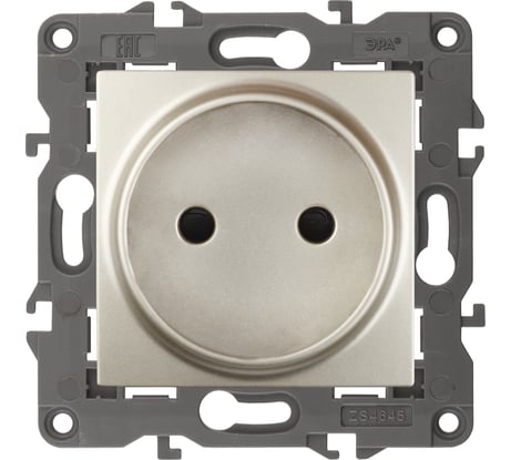 Розетка ЭРА 14210504 2P, 16A, 250В, IP20, Elegance, шампань Б0034287