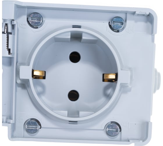 Розетка ЭРА 11260103 2PE IP65, 16A, 250В, ОУ, серый Б0035988