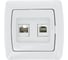 Розетка EKF Мадрид, RJ45+Phone, белая EIK01-135-10 1