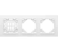 Горизонтальная рамка EKF Минск 3-местная, белая ERM-G-303-10