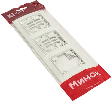 Горизонтальная рамка EKF Минск, 4-местная, белая Basic ERM-G-304-10