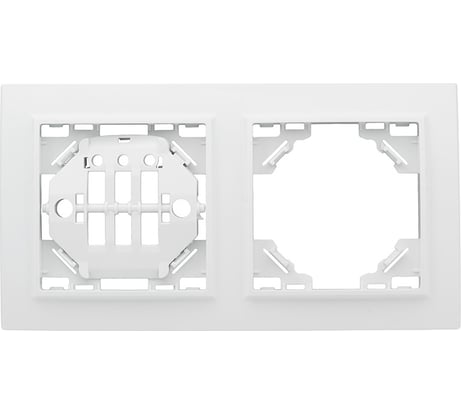 Горизонтальная рамка EKF Минск 2-местная белая Basic ERM-G-302-10