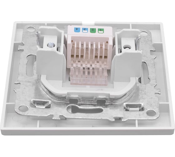 Розетка EKF Минск RJ-45 1-местная СП белая Basic ERK01-035-10
