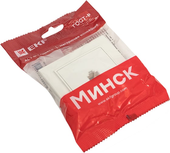 Розетка EKF Минск RJ-45 1-местная СП белая Basic ERK01-035-10