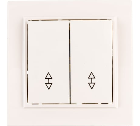 Проходной выключатель EKF Минск СП 2-клавишный, 10А, бежевый ERV10-026-20