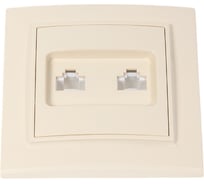 Розетка EKF Минск RJ-45+Phone СП бежевый ERK00-135-20