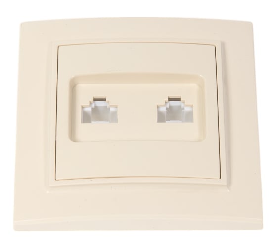 Розетка EKF Минск RJ-45+Phone СП бежевый ERK00-135-20