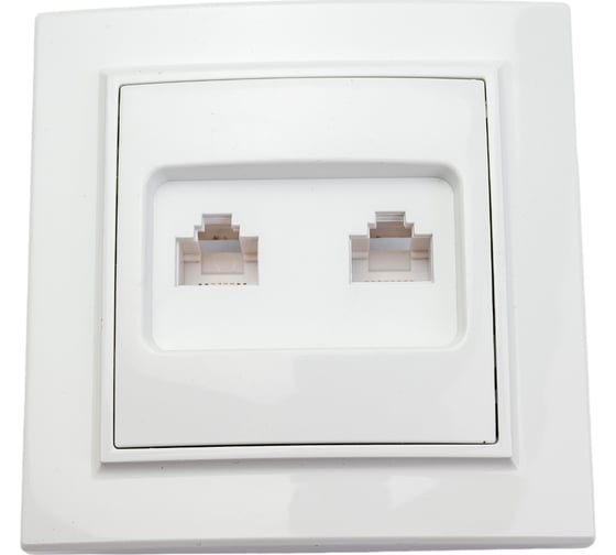 Розетка EKF Минск RJ-45+Phone СП белая  ERK00-135-10