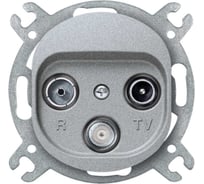 Розетка Aling-conel EON TV/FM/SAT оконечная, механизм серебряная арт. E612S.S