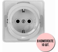 Розетка Aling-conel EON набор 10 шт. с заземлением, механизм 16A 250V белая арт. E630.0 Н10