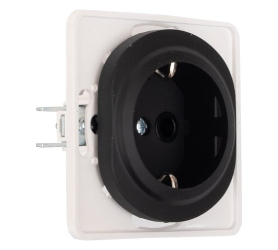 Розетка Aling-conel EON набор 5 шт. с заземлением, механизм 16A 250V чёрная soft touch арт. E630.E1 Н5